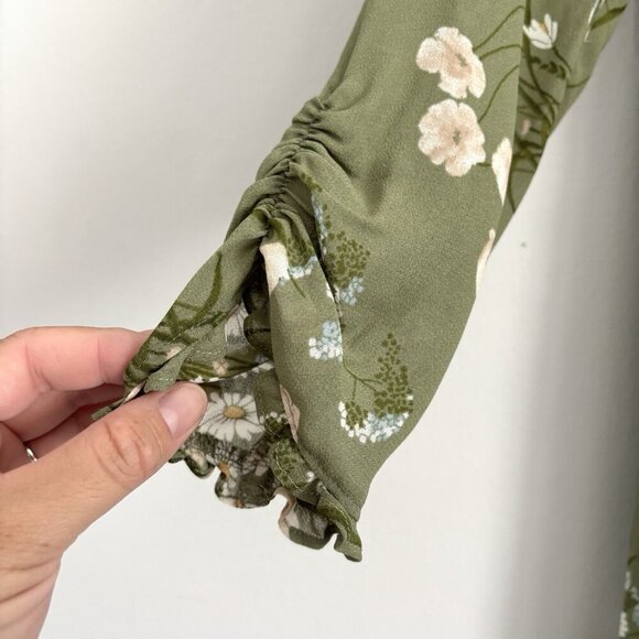 NEW Reformation Remi Mini Dress Green Floral Bonita Women’s Size 8 - Picture 6 of 11
